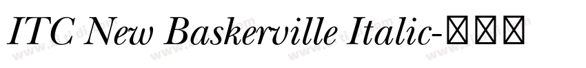 ITC New Baskerville Italic字体转换